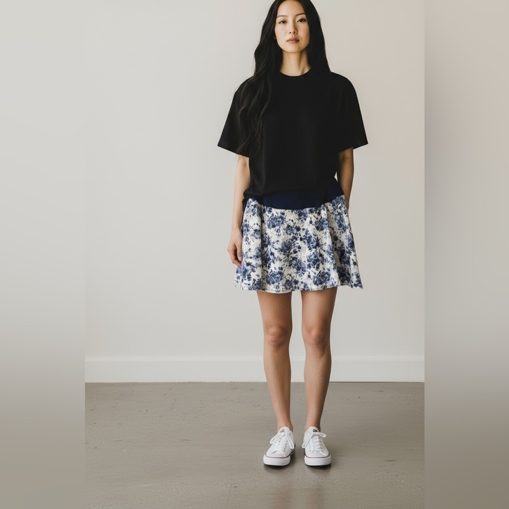 Puma Women Skirt Large Blue Athletic Lightweight Skort Lined